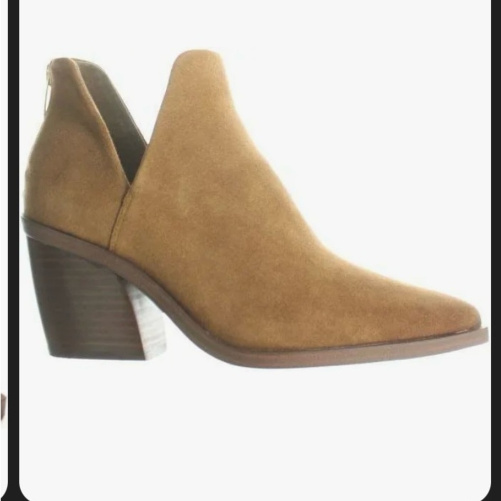 Vince Camuto Tan Heeled Boots with Pointed Toe